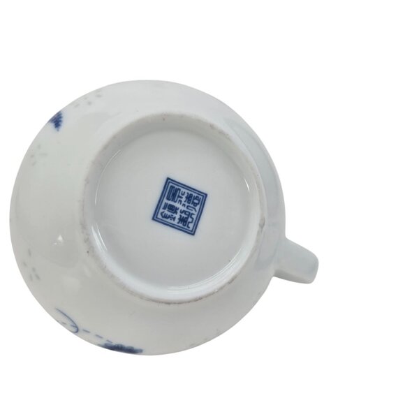 Vintage Blue & White Porcelain Oil & Vinegar Dispenser With Funnel Set JE112 - Picture 11 of 12